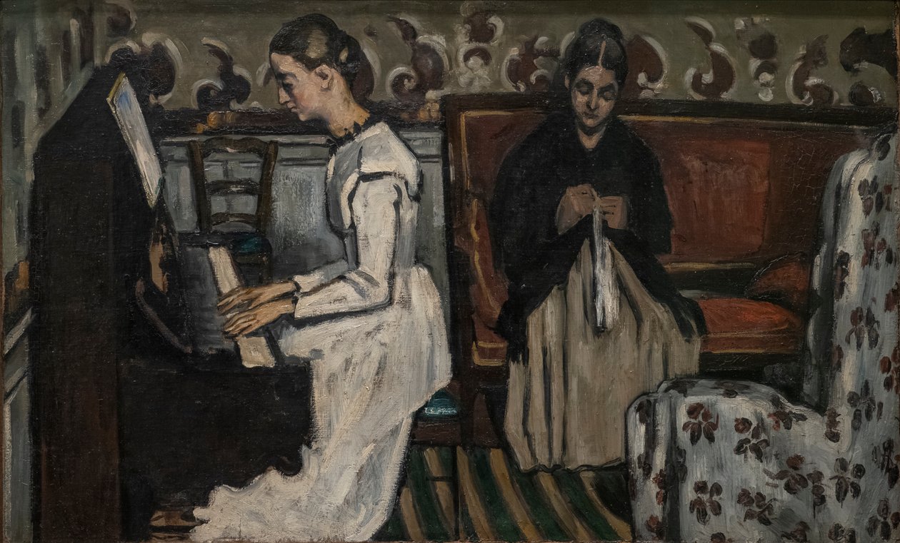 Lány a zongoránál (A "Tannhäuser" nyitánya) alkotó: Paul Cézanne