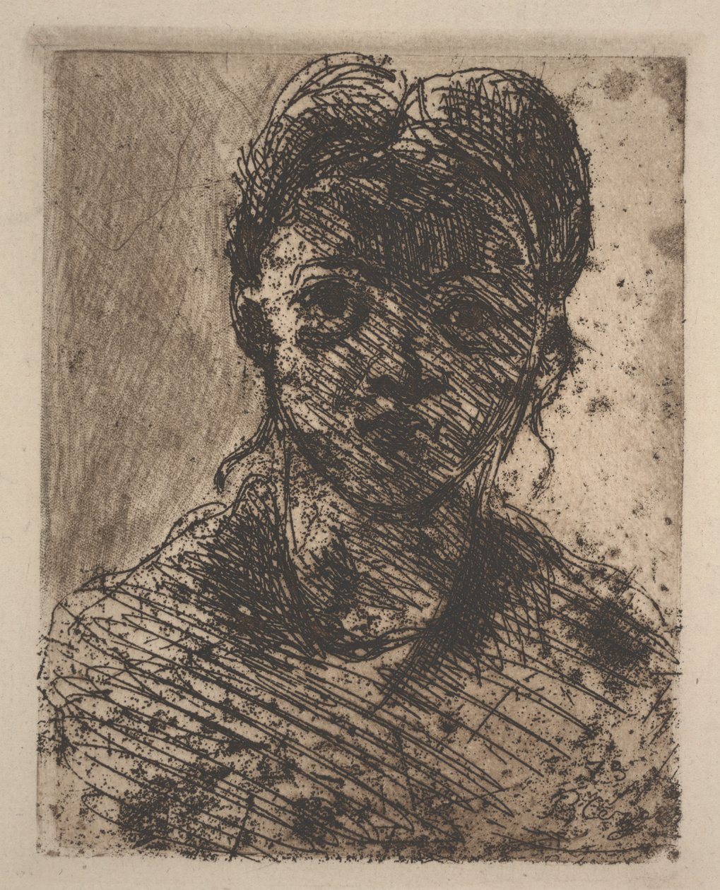 Egy fiatal lány feje alkotó: Paul Cézanne