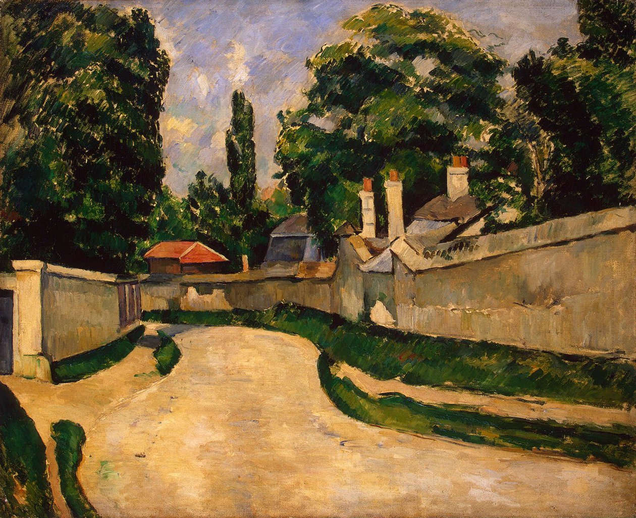 Houses Along a Road, 1881 körül (olaj, vászon) alkotó: Paul Cézanne