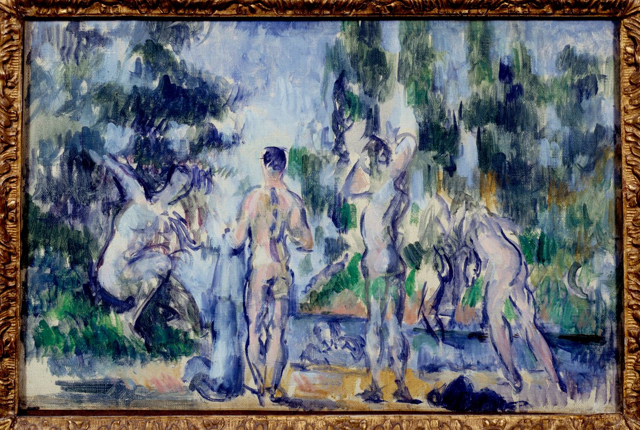 Les bathers Paul Cezanne (1839-1906) festménye 1890-1900 V. 0,22x0,33 m Párizs, Muse d