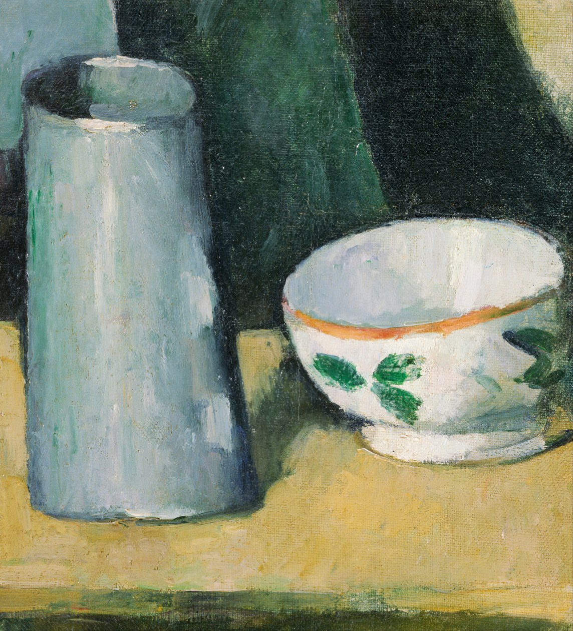 ""Tál és tejeskancsó csendélete"" (Tál és tejeskancsó) Paul Cezanne (1839-1906) festménye - kb. 1873-1877 - Olaj, vászon Mérete 20x18,1 cm Bridgestone Művészeti Múzeum alkotó: Paul Cézanne