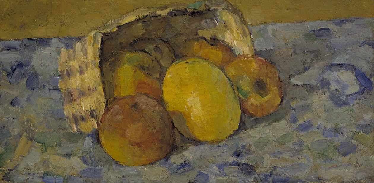 Overturned Basket of Fruit, c.1877 (oil on canvas) alkotó: Paul Cézanne