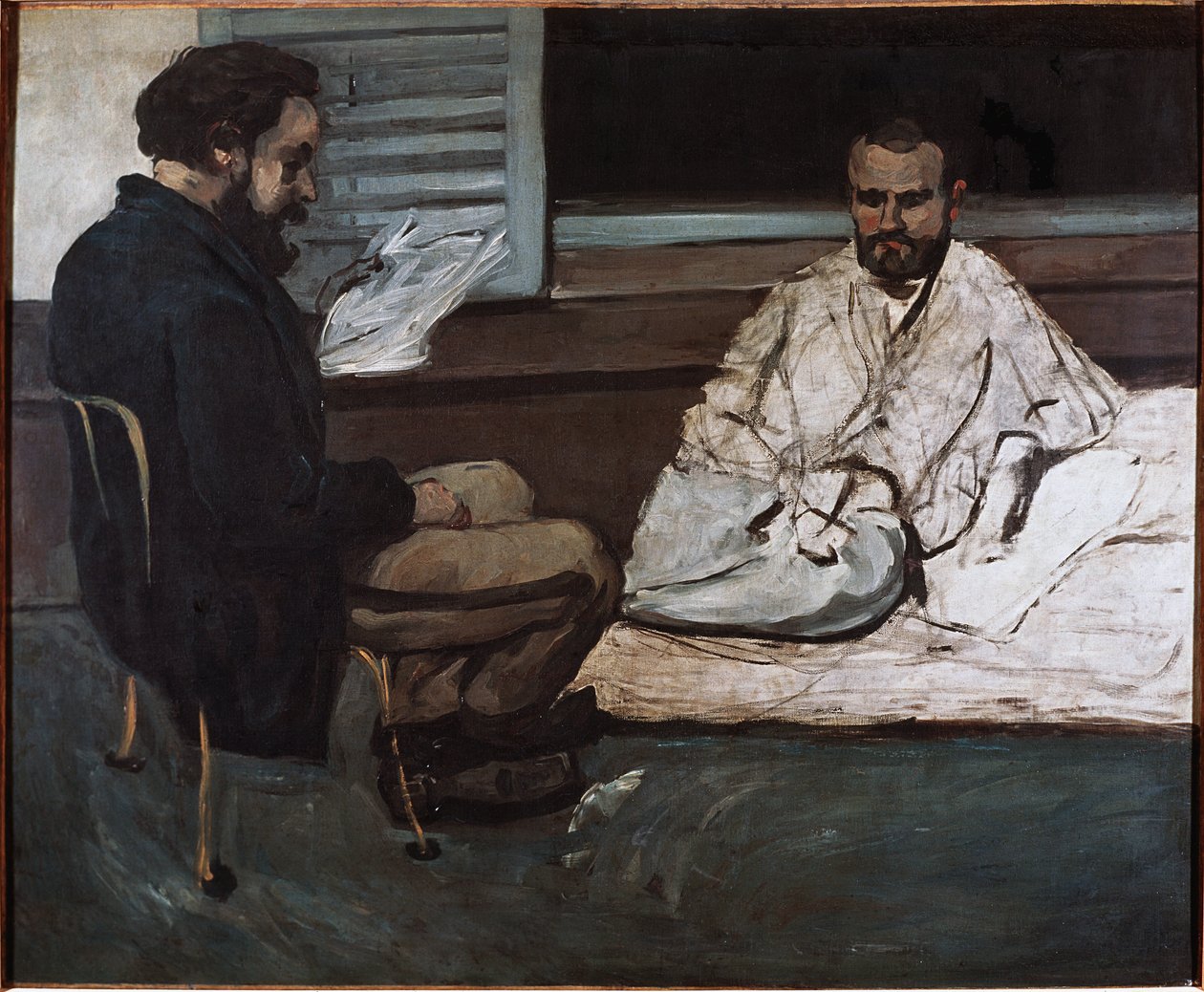 Paul Alexis egy kéziratot olvas Emile Zolának (olaj, vászon alkotó: Paul Cézanne