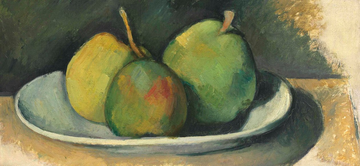 Körte fehér tányéron (olaj, vászon) alkotó: Paul Cézanne
