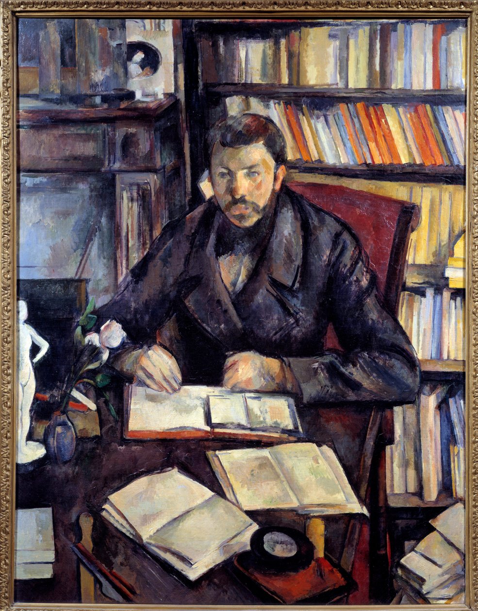 Gustave Geffroy (1855-1926) portréja Paul Cezanne (1839-1906) író festménye 1895 V. 1,16 x 0,89 m Párizs, Muse d