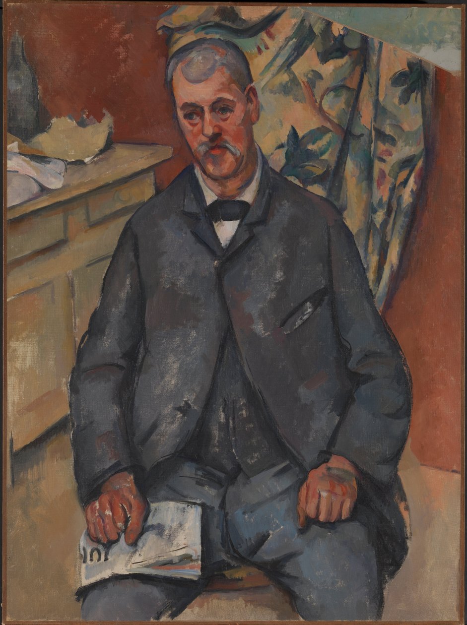 Ülő férfi portréja, Paul Cezanne (1839-1906) festménye, 1898, Oslo. Nasjonalgalleriet - Ülő férfi portréja. Paul Cezanne (1839-1906) festménye alkotó: Paul Cézanne