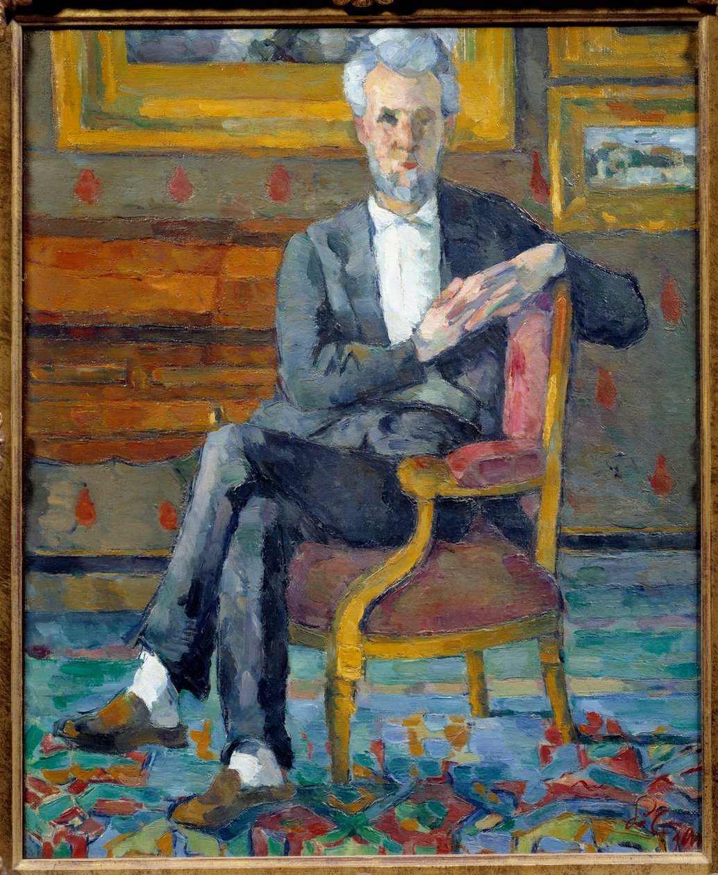 Victor Chocquet (1821-1891) portréja Paul Cezanne (1839-1906) festménye 1877 V. 0,46x0,38 m Ohio. Colombus Képzőművészeti Galéria - Victor Chocquet (1821-1891) teljes alakos portréja. Paul Cezanne (1839-1906) festménye alkotó: Paul Cézanne