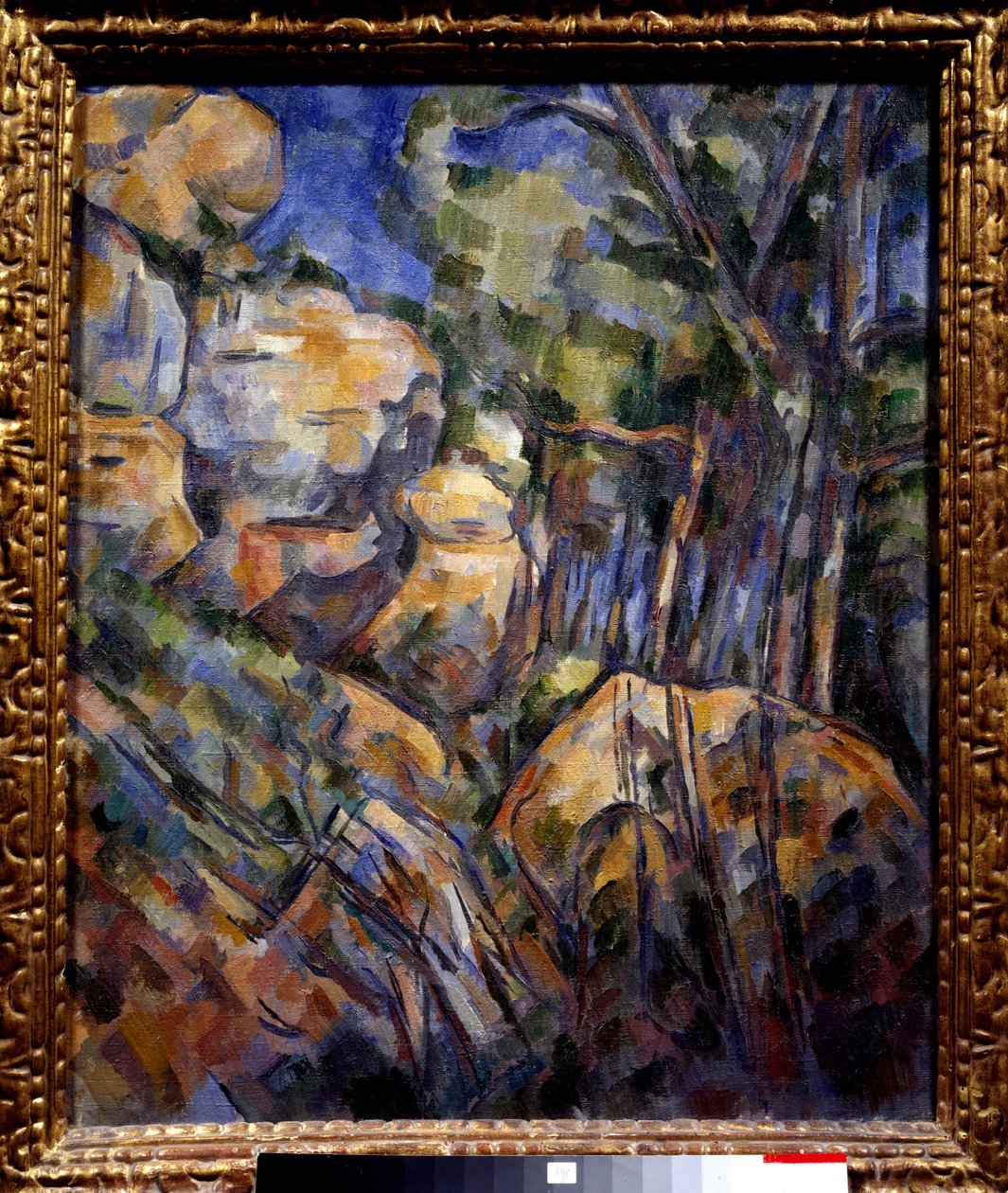 Szikla a fekete kastély feletti barlangok közelében Paul Cezanne (1839-1906) festménye 1904 V. 0,65x0,54 m Párizs, Muse d
