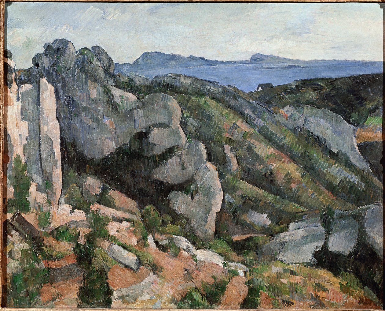 Sziklák az Estaque-nál (olaj, vászon alkotó: Paul Cézanne