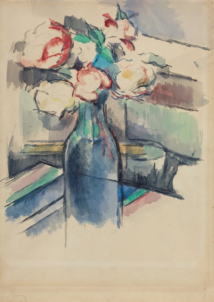 Rosen in einer Flasche alkotó: Paul Cézanne