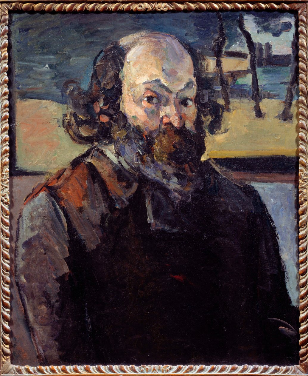 Paul Cezanne (1839-1906) önarcképfestménye 1873-1876 V. 0,64x0,53 m Párizs, musee d