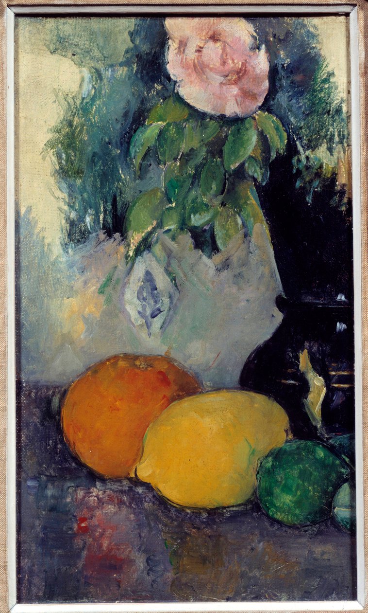 Paul Cezanne (1839-1906) Virágcsendélet és Gyümölcs festménye 19. század V. 0,37x0,28 m Musee de l