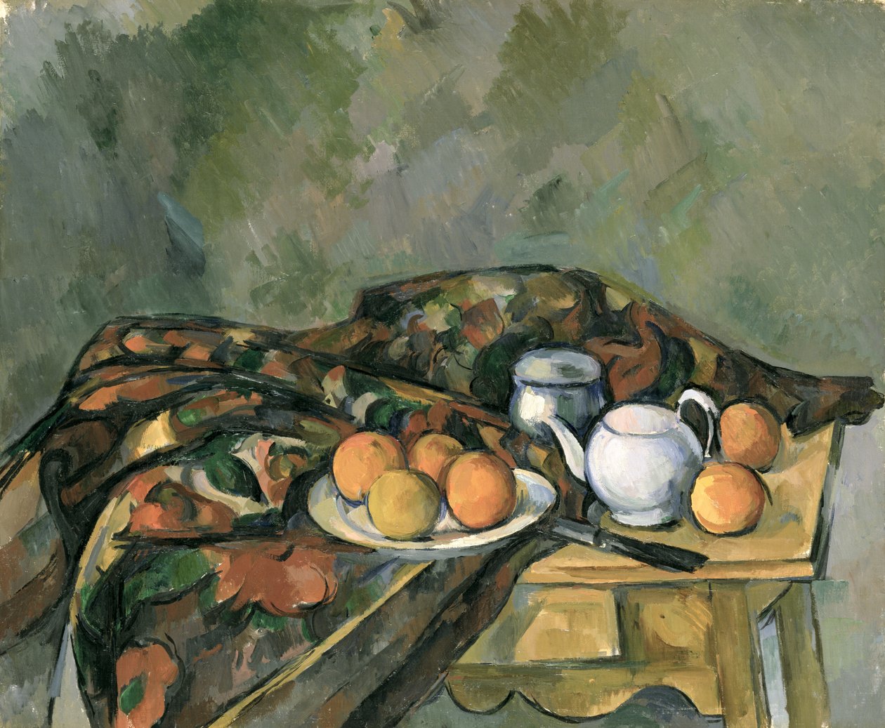 Csendélet teáskannával (olaj, vászon) alkotó: Paul Cézanne