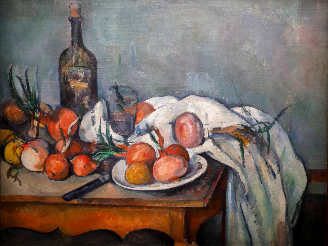 Csendélet hagymával 1896-1898 (Olaj, vászon) alkotó: Paul Cézanne