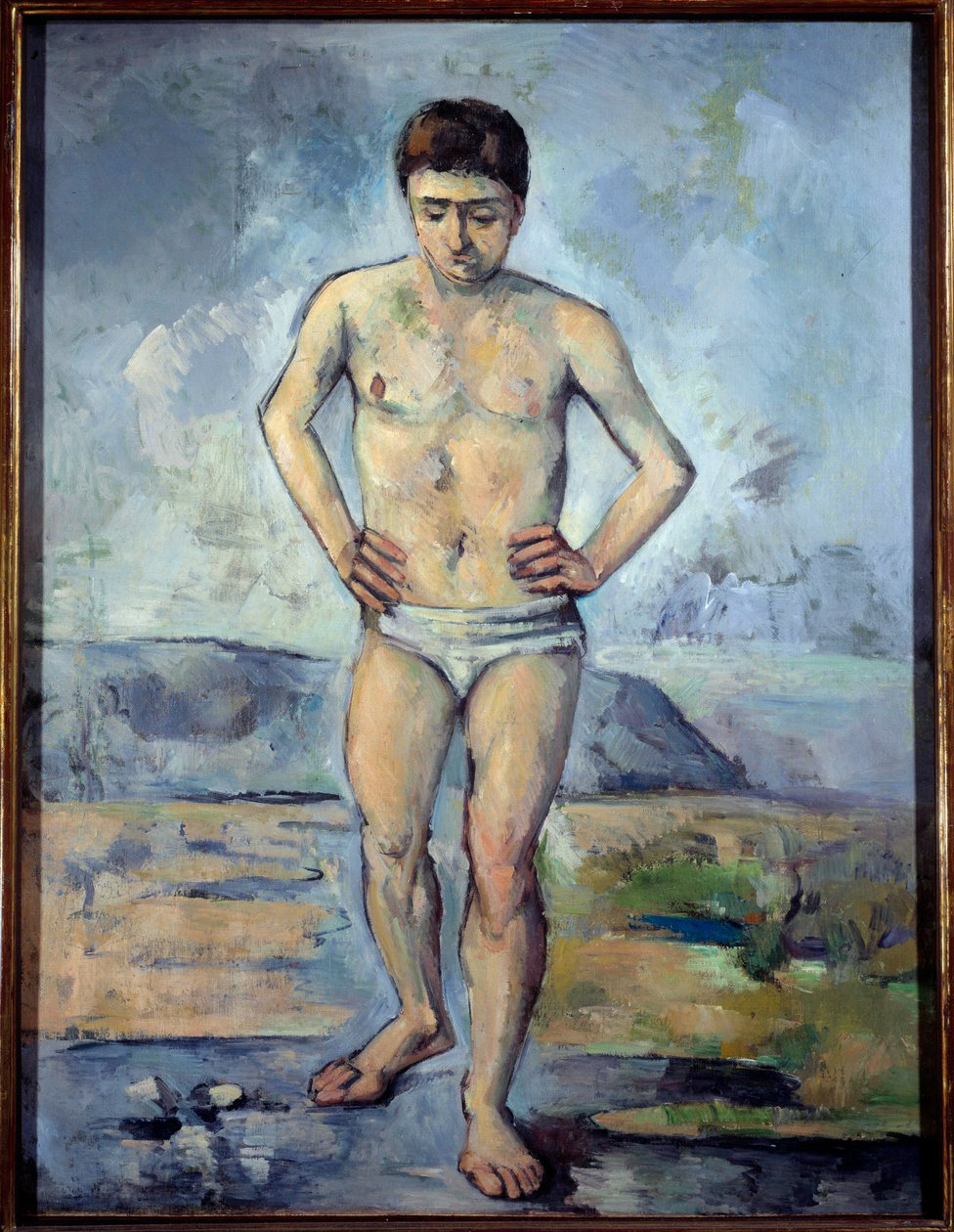Paul Cezanne (1839-1906) A fürdőző festménye 1885 V. 1,27x0,96 m New York, Modern Művészetek Múzeuma alkotó: Paul Cézanne