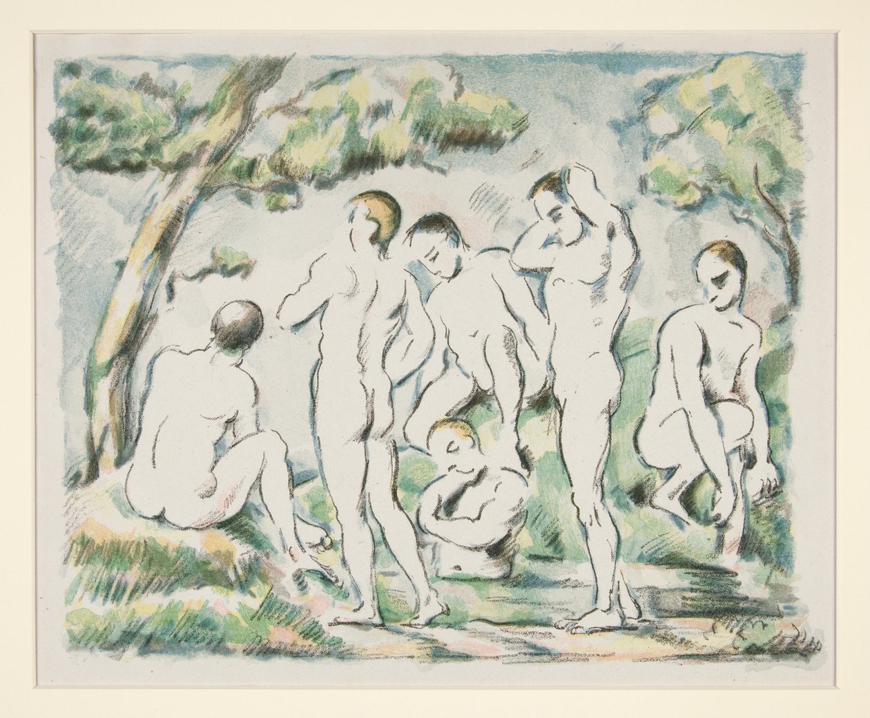 Fürdőzők (kis változat) alkotó: Paul Cézanne