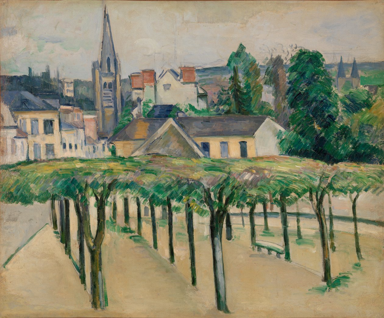 A Saint-Aspais-templom a Melun-i Place de la Préfecture felől nézve alkotó: Paul Cézanne