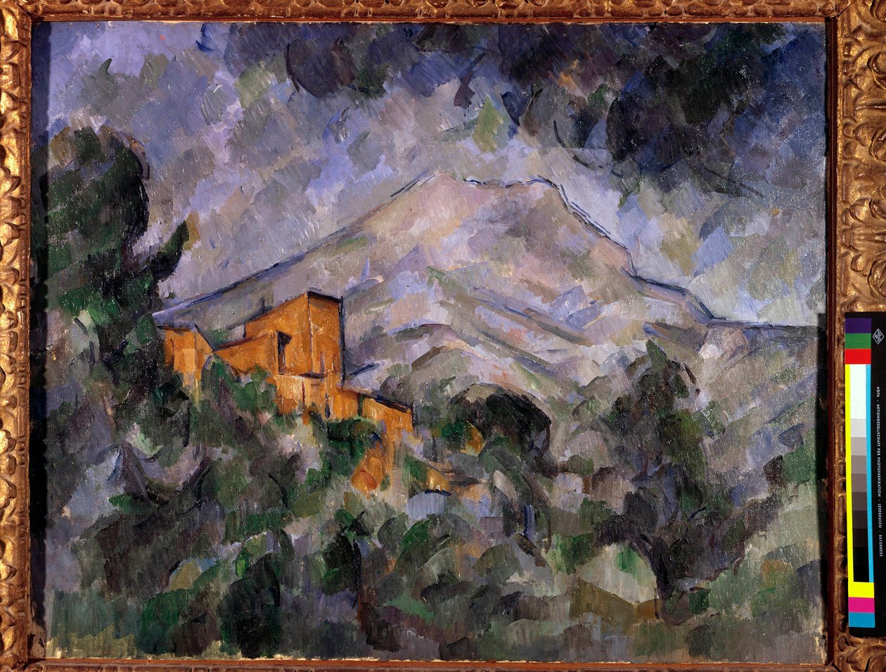Paul Cezanne (1839-1906) festménye: A Szent-hegy győzelme és a Fekete kastély 1904-1906 Tokió, Bridgestone Múzeum alkotó: Paul Cézanne