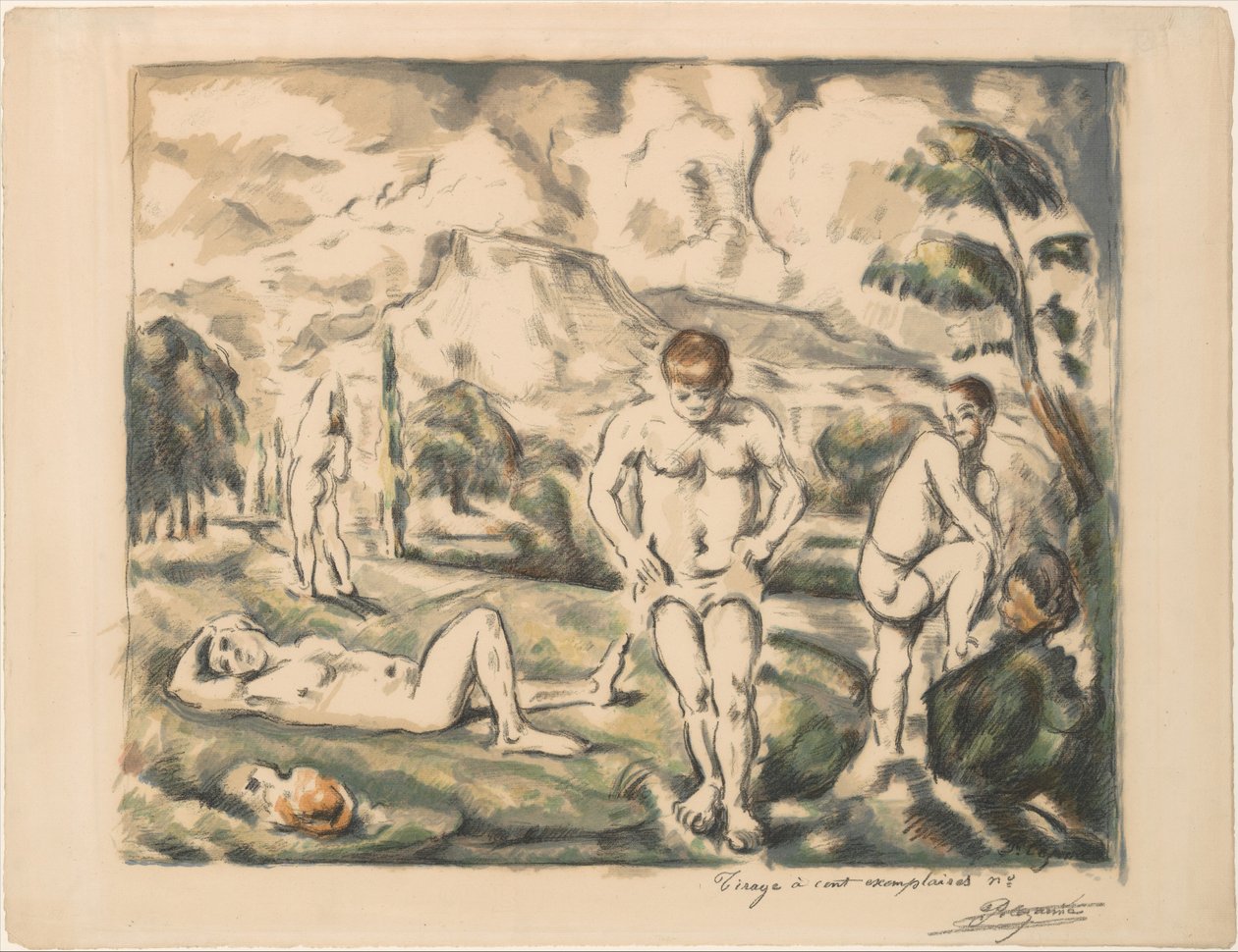 A nagy fürdőzők (Les Baigneurs) alkotó: Paul Cézanne
