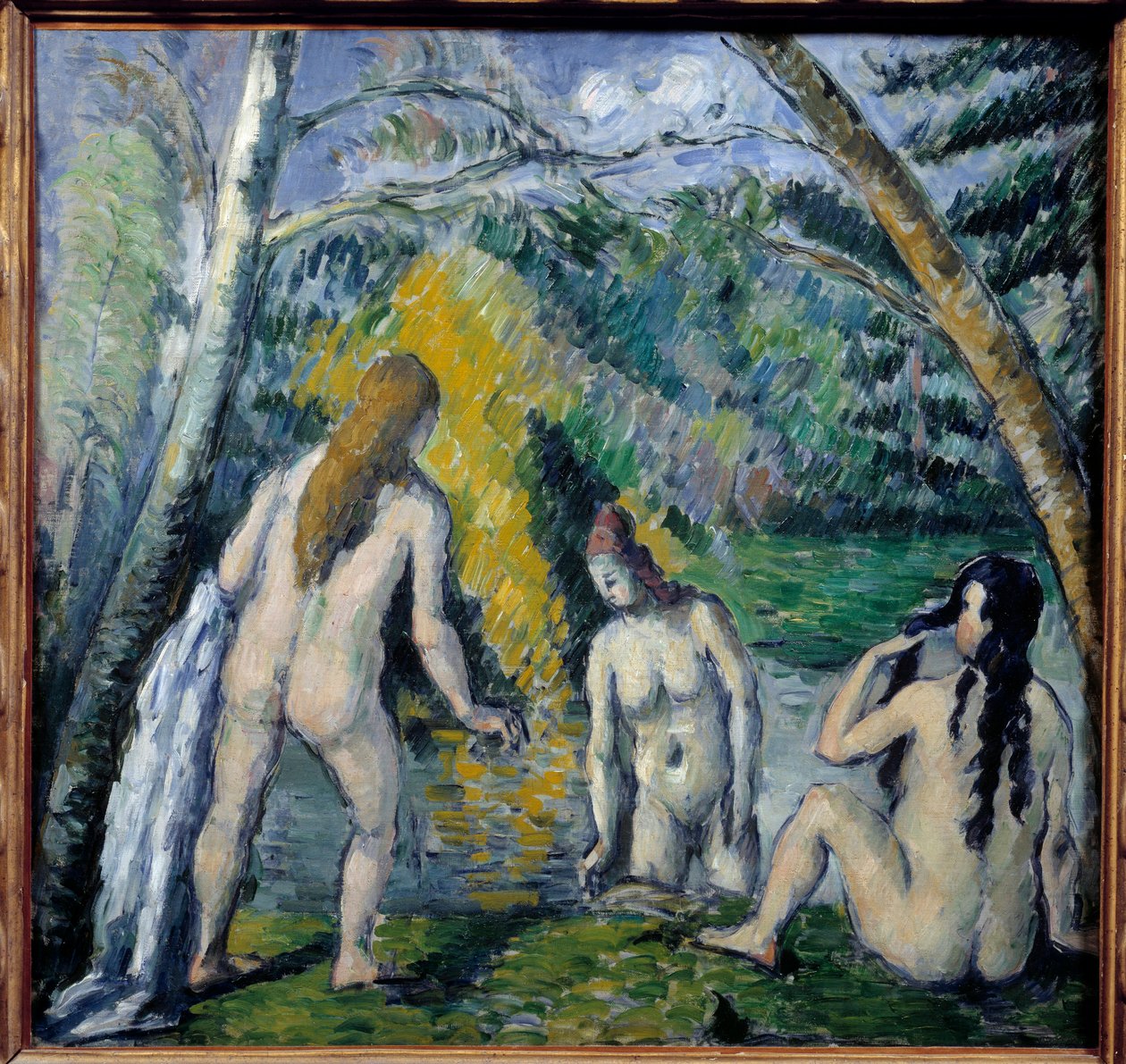 Három fürdőző, Paul Cezanne (1839-1906). 1879 alkotó: Paul Cézanne