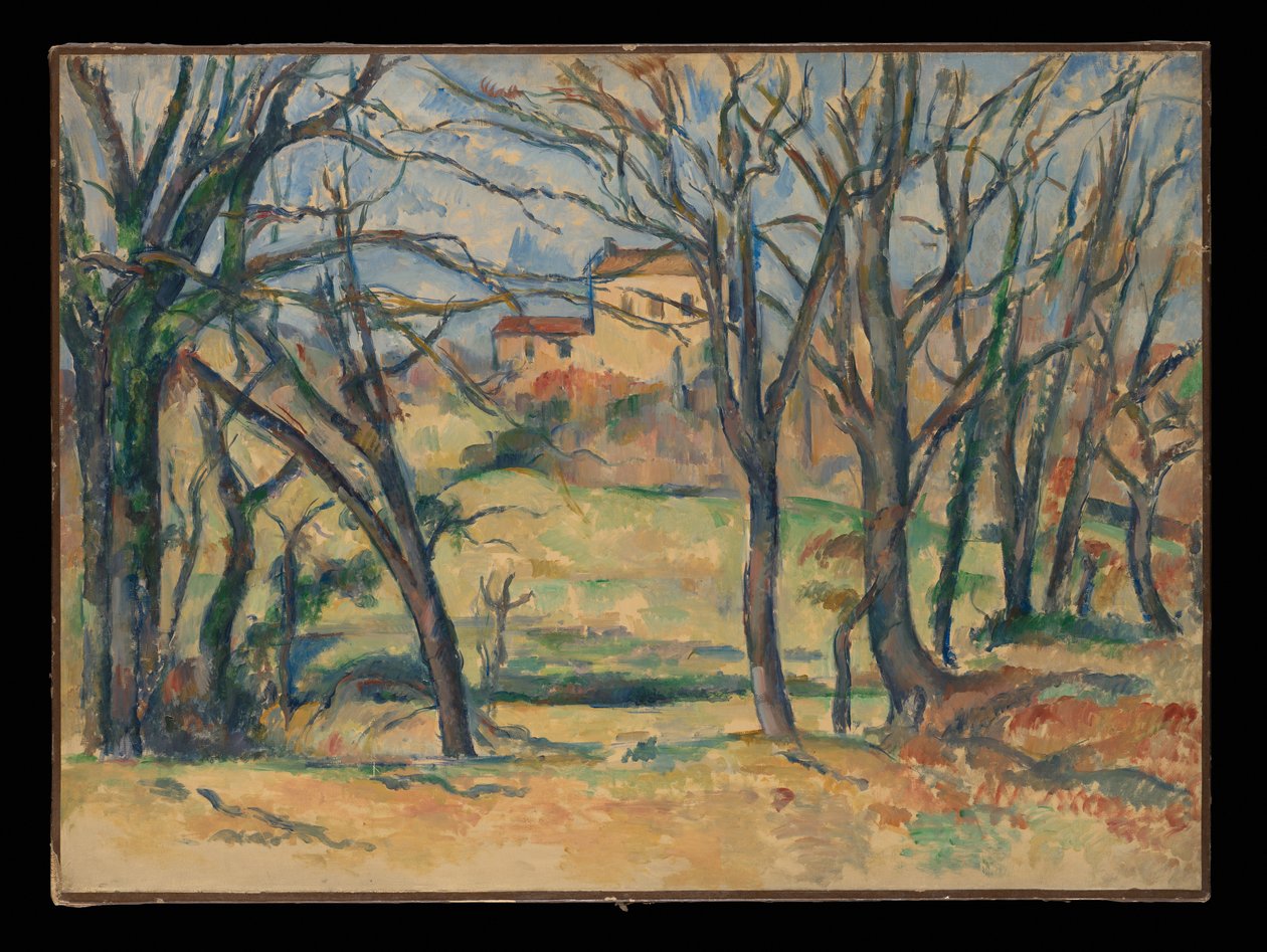 Fák és házak a Jas de Bouffan közelében alkotó: Paul Cézanne