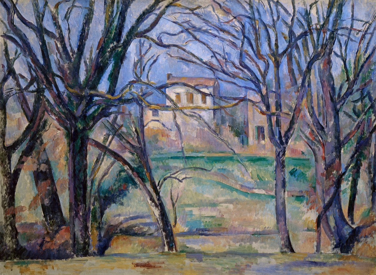 Fák és házak alkotó: Paul Cézanne