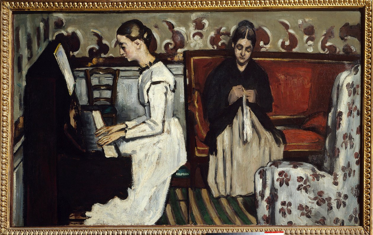 Fiatal lány zongoránál Paul Cezanne festménye (1839-1906) alkotó: Paul Cézanne