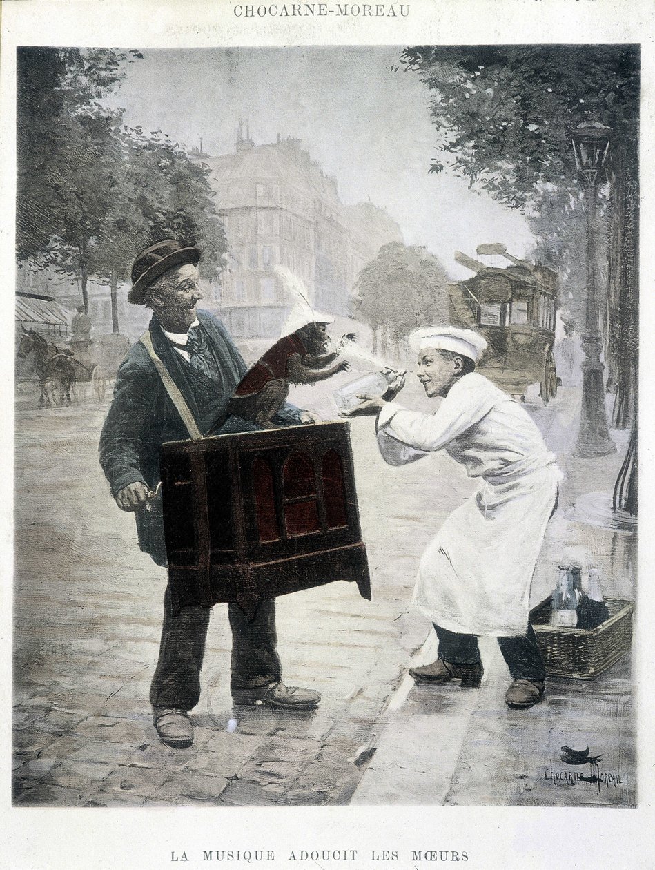 A zene lágyítja az erkölcsöt, Chocarne-Moreau festészete, c. 1900 alkotó: Paul Charles Chocarne Moreau