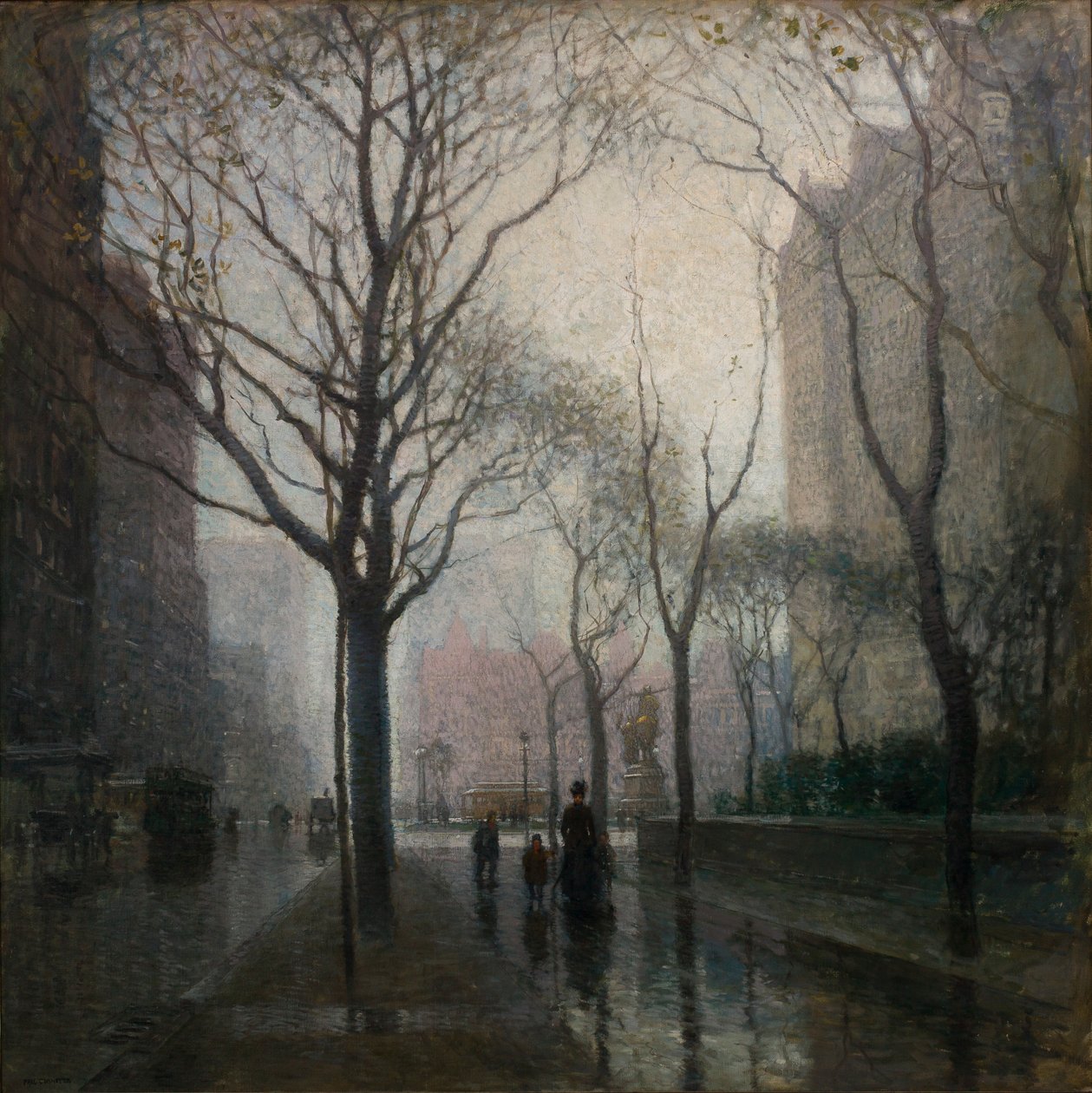 A Plaza eső után alkotó: Paul Cornoyer