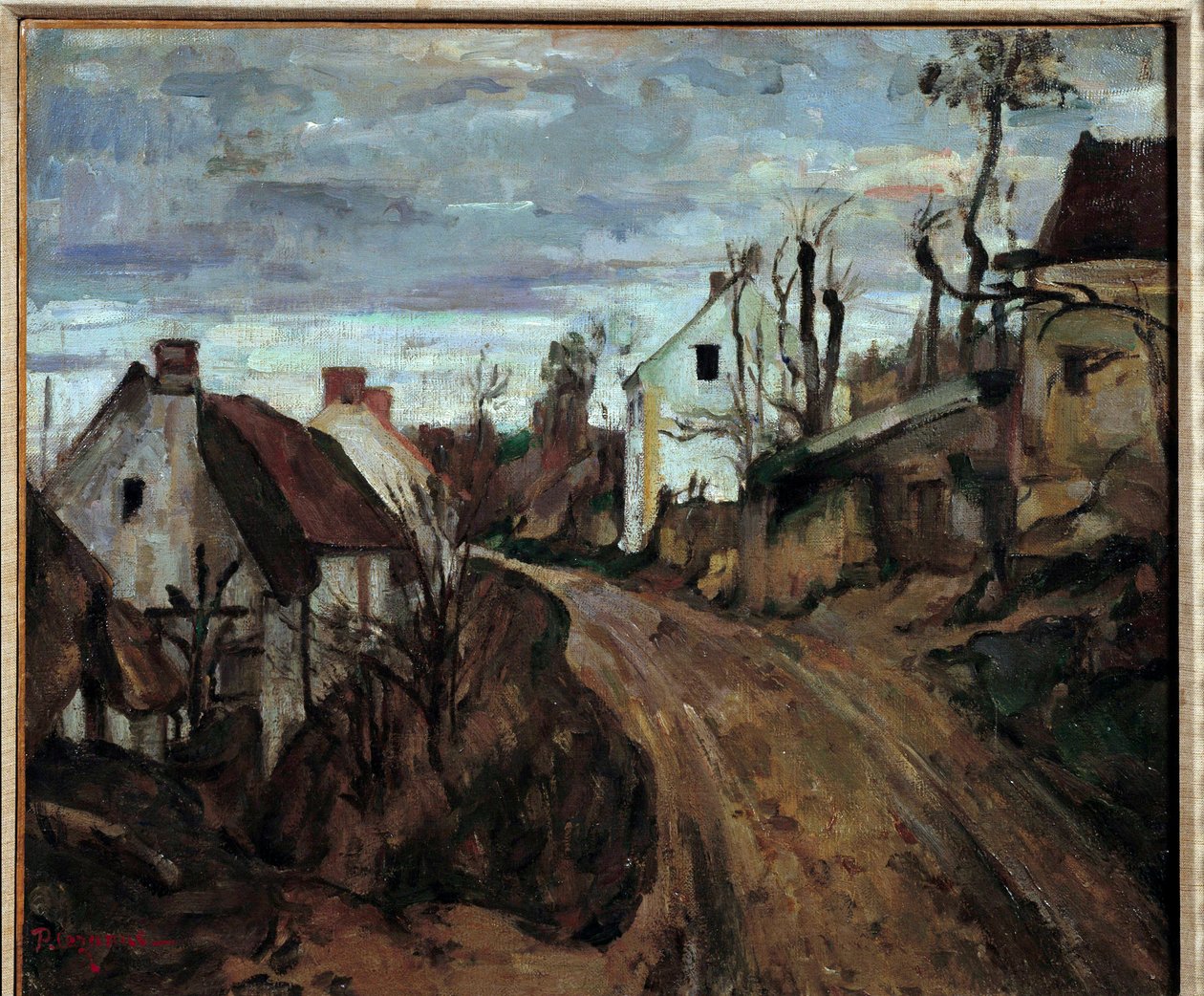 Falusi út Auvers-sur-Oise-ba (Auvers sur Oise) Paul Cezanne (1839-1906) festménye 1872 V. 0,46x0,55 m Párizs, Orsay Múzeum alkotó: Paul Cézanne