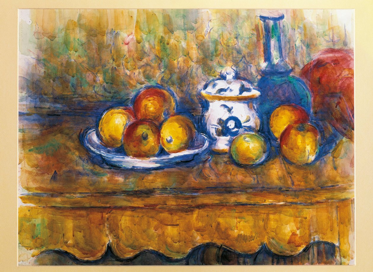 Ausztria, Bécs, Csendélet kék palackkal, olajfestmény alkotó: Paul Cézanne