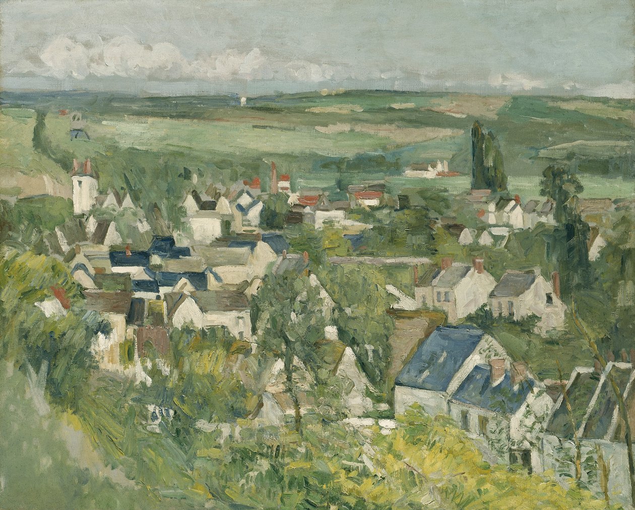Auvers, Panoráma, 1873-75 alkotó: Paul Cézanne