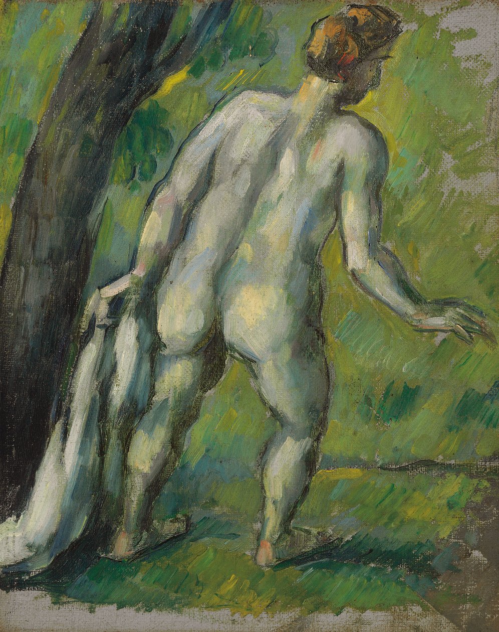 Fürdő, Kilátás hátulról; Fürdős, hátulról nézve, 1877-1878 alkotó: Paul Cézanne