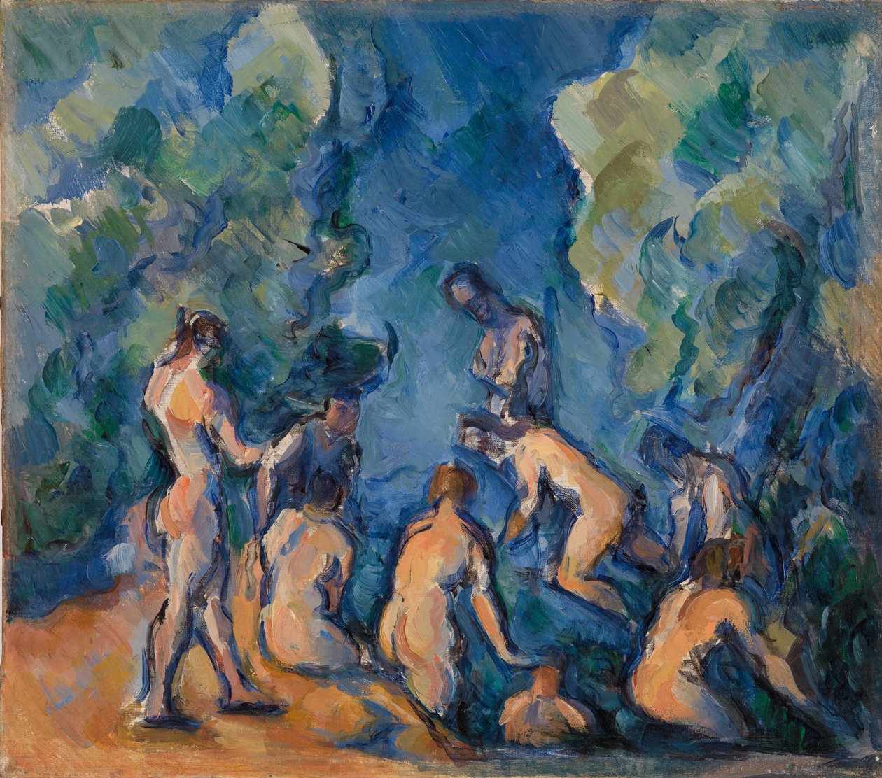 Fürdőzők (Baigneurs) alkotó: Paul Cézanne