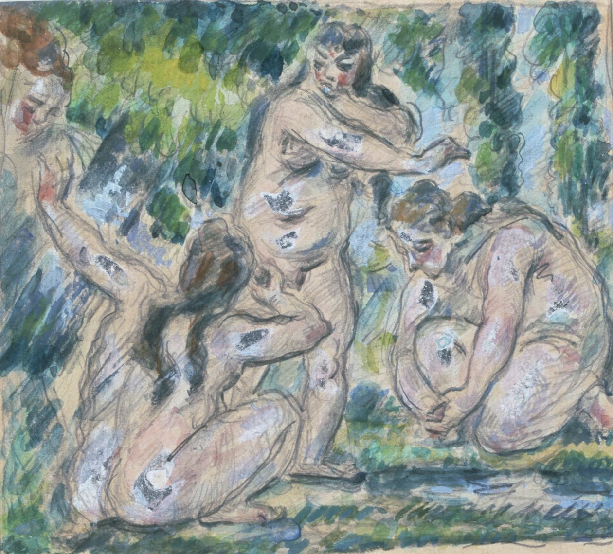 „Fürdősök”, 1875-77 alkotó: Paul Cézanne
