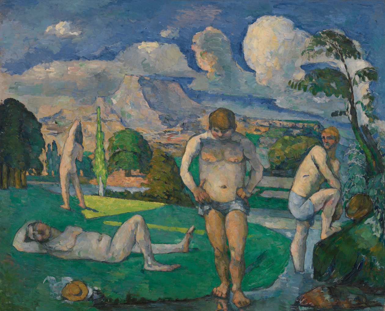 Fürdőzők a nyugalomban alkotó: Paul Cézanne