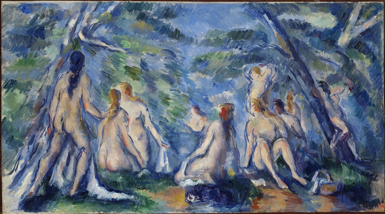 Fürdőzők, 1895-1896 körül. alkotó: Paul Cézanne