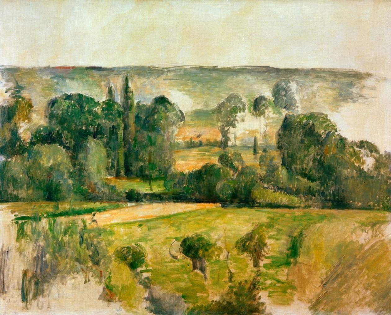 Vidék és domboldal, Médan közelében alkotó: Paul Cézanne