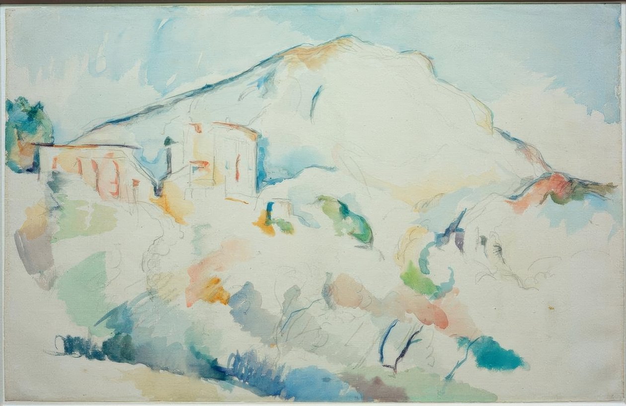Das Château Noir und das Gebirge Sainte-Victoire alkotó: Paul Cézanne