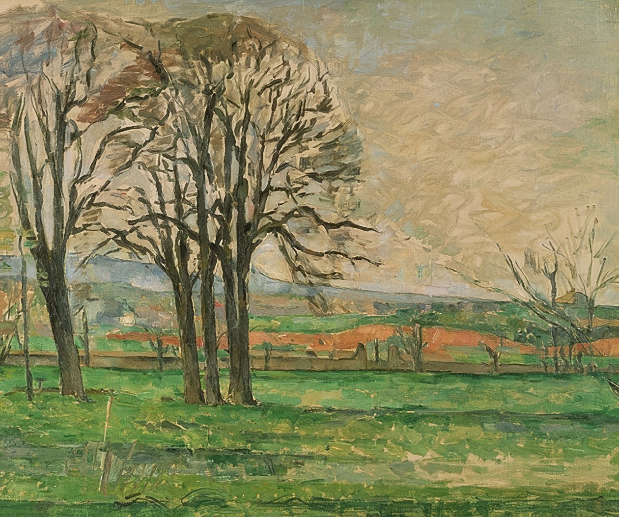 A csupasz fák Jas de Bouffannál. 1885-86 alkotó: Paul Cézanne