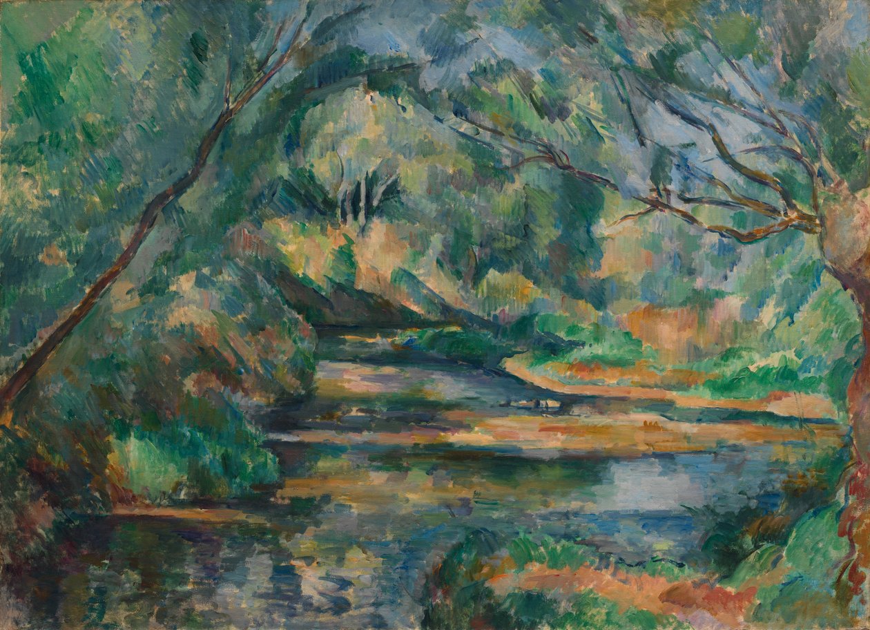 Folyó víz az aljnövényzetben alkotó: Paul Cézanne