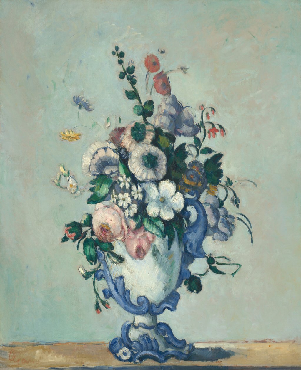 Virágok rokokó vázában alkotó: Paul Cézanne