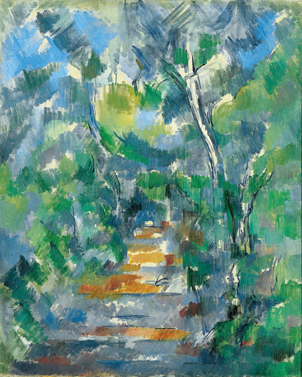 Erdei jelenet (Út a Mas Jolie-tól a Château noir-ig) alkotó: Paul Cézanne