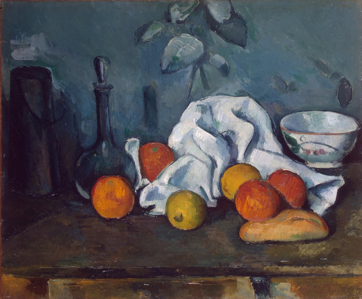 English: Tejadagoló, karafa és tál Tejadagoló, karafa és tál alkotó: Paul Cézanne