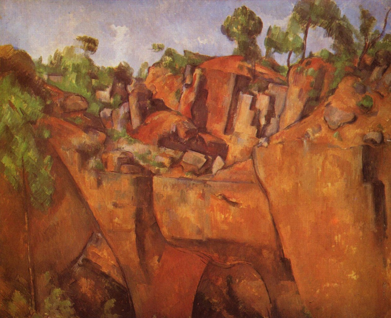 Német: Der Steinbruch Bibémus A bibémusi kőbánya alkotó: Paul Cézanne