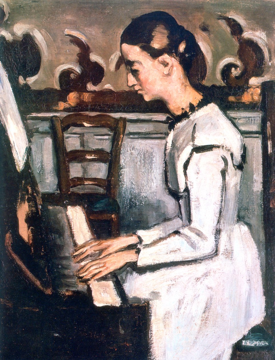 Lány zongoránál, Tannhauser nyitánya, részlet, 1868 alkotó: Paul Cézanne