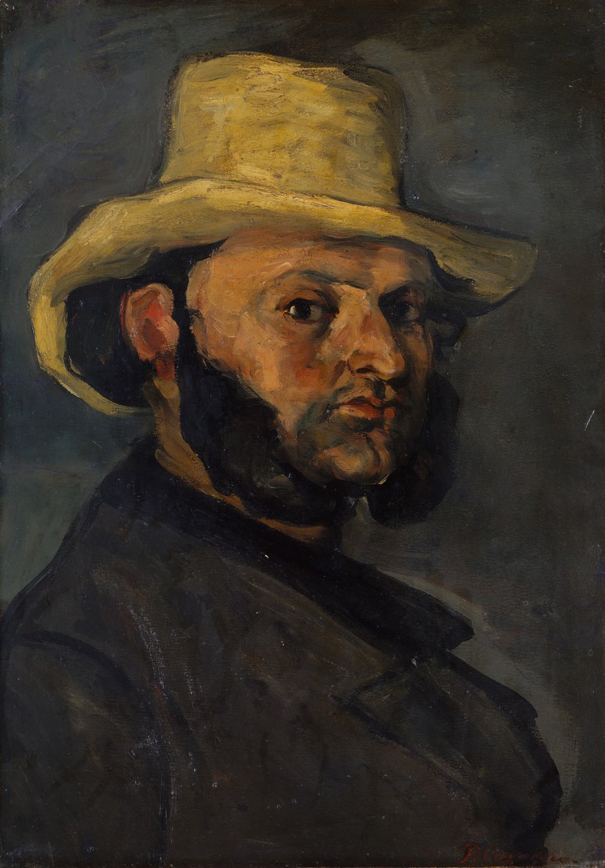 Gustave Boyer szül. 1840 szalmakalapban, 1870-71. alkotó: Paul Cézanne