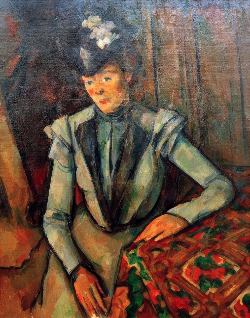 A kék ruhás hölgy alkotó: Paul Cézanne