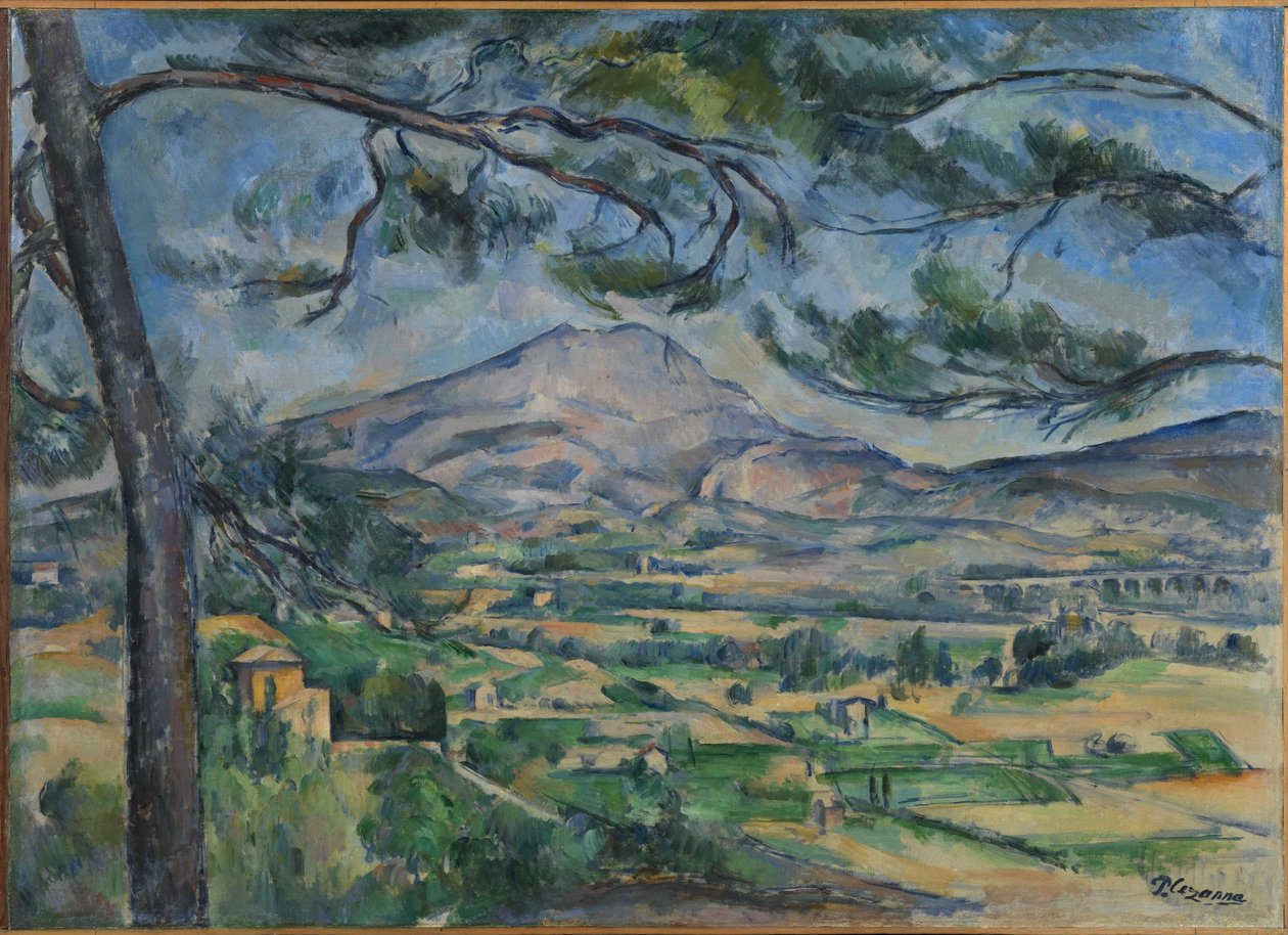 Sainte-Victoire-hegy nagy fenyővel, 1887 körül. alkotó: Paul Cézanne