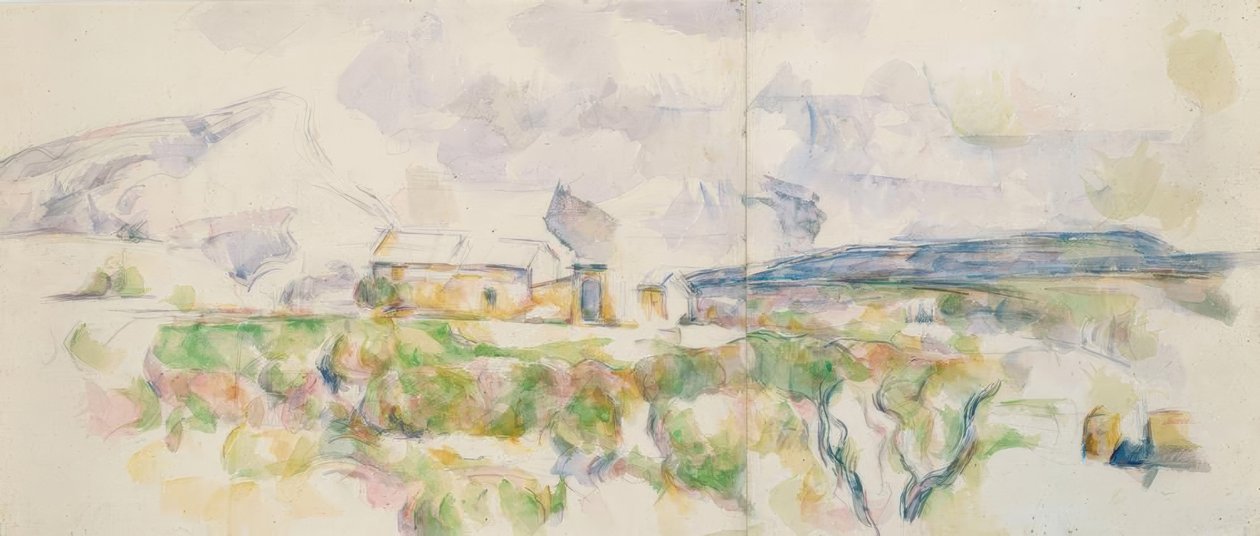 A Sainte-Victoire hegy a Lauves felől nézve alkotó: Paul Cézanne